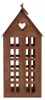 Clayre & Eef dekoratívny domček 13x11x30 cm hnedý kov Náhľad obrázku produktu 1