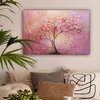 MuchoWow® - Leinwandbilder - Baum - Rosa - Gold - Modern, Produktbild-Vorschau 2