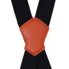 X Form Hosenträger Schwarz Orange Kornmuster Produktbild-Vorschau 4