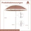 COSTWAY Sonnenschirm 200cm, Gartenschirm Boho mit Fransen & Produktbild-Vorschau 3