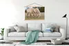 MuchoWow® Textilposter Zwei grasende Fjordpferde auf einer Produktbild-Vorschau 3
