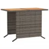 3-tlg. Bistro-Set mit Kissen Grau Poly Rattan Produktbild-Vorschau 9
