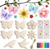 57-teiliges Bastelset für Kinder, Schmetterlings-, Blumen- Produktbild-Vorschau 1