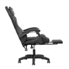 A side view of a black gaming chair with an extended footrest. Produktbild-Vorschau