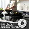 A person is cooking in a kitchen, with a frying pan on an induction hob. Anteprima dell’immagine prodotto