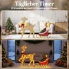 Outsunny LED Rentier mit Schlitten 125 cm Weihnachtsdeko Produktbild-Vorschau 6