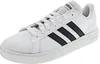 A white Adidas sneaker with black stripes. Produktbild-Vorschau