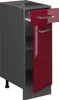 A kitchen cabinet unit with a red high-gloss door and a drawer. Anteprima dell’immagine prodotto