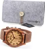 Alienwork Armbanduhr Herren Damen Braun Canvas-Armband Gelb Produktbild-Vorschau 3