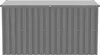 A front view of a gray metal storage box. Produktbild-Vorschau