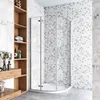 90x90x195cm Duschabtrennung Viertelkreis Runddusche Produktbild-Vorschau 1