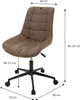 ML-Design Bürostuhl Braun, Kunstleder Sitzfläche, Produktbild-Vorschau 6