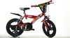 A red and black children's mountain bike with training wheels is shown against a white background. Náhľad obrázku produktu