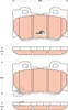 Trw Bremsbelagsatz, Scheibenbremse Hinterachse GDB3515 Produktbild-Vorschau 2