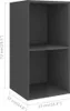 The Living Store TV-Wandschränke 4 Stk. Hochglanz-Grau Produktbild-Vorschau 5