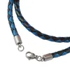 Lederkette Lederband 4 mm Herren Halskette Schwarz / Blau Produktbild-Vorschau 2