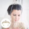 Diadem Gold mit Kamm, Krone Damen, Kristall Tiaras, Tiara Produktbild-Vorschau 2