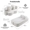 Sofa 3-Sitzer mit Schlaffunktion, 196 cm Komfortables Produktbild-Vorschau 7