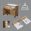 Waschbeckenunterschrank Badmöbel Sink Holz Badschrank Gäste Produktbild-Vorschau 6