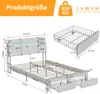 Sametová čalouněná postel ProximaX 160x200 cm v béžové Náhled obrázku produktu 10