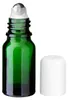 5x Grüne Glasflasche 10 ml Roll-On mit weißem Verschluss – Produktbild-Vorschau 3