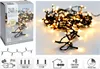 A collage showing a product box, a close-up of LED string lights, and icons representing product features. Náhled obrázku produktu