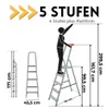 Stehleiter Haushaltsleiter mit Ablage Profi Leiter Produktbild-Vorschau 2