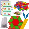 Montessori drewniane klocki układanka edukacyjna 155 el. Podgląd zdjęcia produktu 1