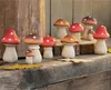 8 kleine Fliegenpilze Terracotta 5-7cm – Herbstdeko Produktbild-Vorschau 7