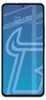 A smartphone screen displaying the time and date, with a stylized graphic overlay. Produktbild-Vorschau