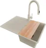 PRIMAGRAN Granitspüle Beige 70x50cm, Spülbecken 1 Becken + Produktbild-Vorschau 1
