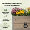 Hochbeet aus Holz 120x80x80 cm Palettenrahmen 4-teilig Produktbild-Vorschau 2