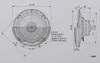 Technical drawing with dimensions of a speaker. Anteprima dell’immagine prodotto