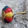 Möbelknauf aus Keramik Shabby Chic Rosette - vierfarbig - Produktbild-Vorschau 7