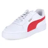 A white Puma sneaker with red accents and gold branding. Produktbild-Vorschau