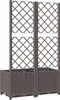 vidaXL květináč s mříží hnědý 80x40x136 cm PP Náhled obrázku produktu 6