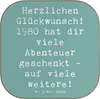 Mr. & Mrs. Panda Untersetzer Glas Spruch 1980 Geburtstag Produktbild-Vorschau 1
