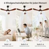 Ø106cm Echtholz Deckenventilator mit Beleuchtung 3 Flügel Produktbild-Vorschau 6
