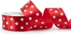 Satinband mit Punkten 38mm x 25m Rolle Rot Produktbild-Vorschau 1