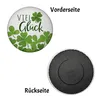 Klee Magnet rund mit Spruch Viel Glück Produktbild-Vorschau 2