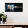 DEQORI Glasuhr 60x30 cm Zahlen 'Zerspringende E-Gitarre' Produktbild-Vorschau 4