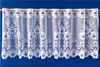 heimtexland ® Scheibengardine Jacquard Blumen Gardine weiß Produktbild-Vorschau 2