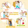 A collage of images showing different activities on a children's indoor climbing frame. Podgląd zdjęcia produktu
