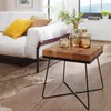Stolik boczny ZARI 45 x 45 x 51 cm lite drewno akacjowe z Podgląd zdjęcia produktu 7