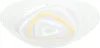 A top-down view of a white ceiling light with concentric triangular layers and a yellow accent. Produktbild-Vorschau