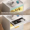 Mondeer Nachttisch mit LED-Beleuchtung & USB-Ladestation, Produktbild-Vorschau 5