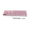 A pink keyboard with round keys and a gray USB cable is shown against a white background. Náhled obrázku produktu