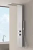 A modern shower panel system mounted on a wall, with a large overhead shower head and a handheld shower wand. Podgląd zdjęcia produktu