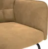 A close-up view of the seat and armrest of a brown velvet chair. Náhľad obrázku produktu