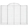 Gabionen mit Hochbogen 2 Stk. 200x50x140/160cm Verzinktes Produktbild-Vorschau 4